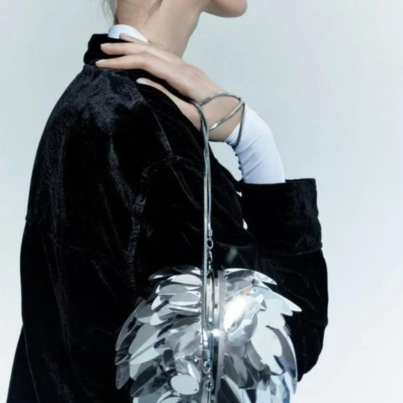 ZARA SEQUIN CROSSBODY BAG - Picture 4 of 6